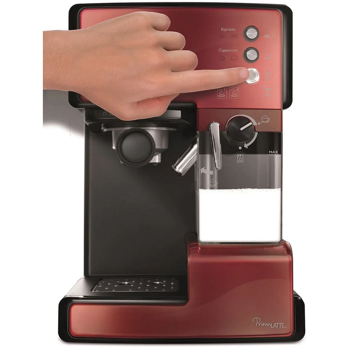 Espressor manual BREVILLE Prima Latte VCF046X-01, 1.5l, 1050W, 15 bar, sistem Cappuccino, rosu-negru WALTI
