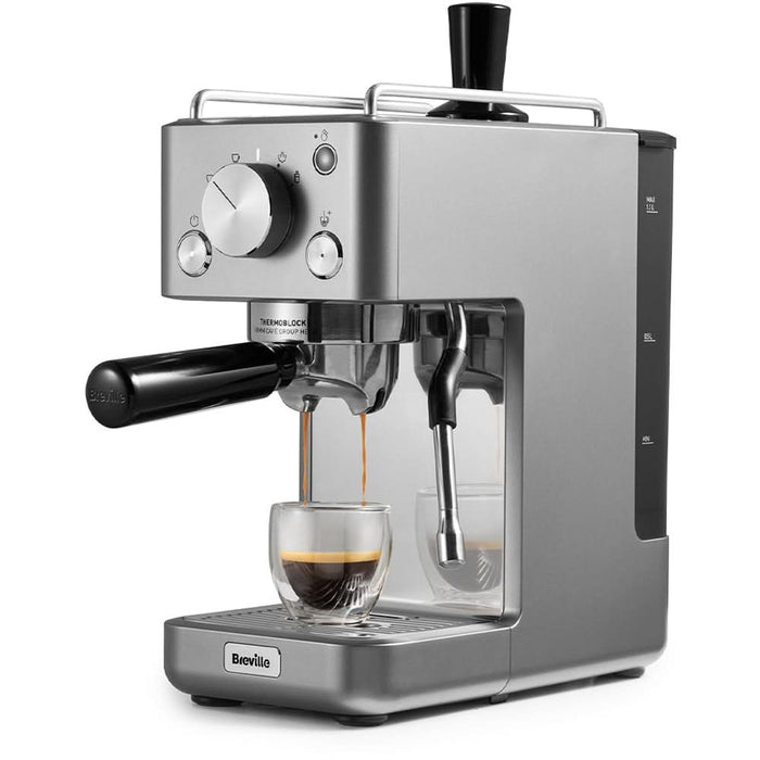 Espressor manual BREVILLE Barista Slimline VCF185X-01, 1.1l, 1415W, 15 bar, argintiu - WALTI WALTI