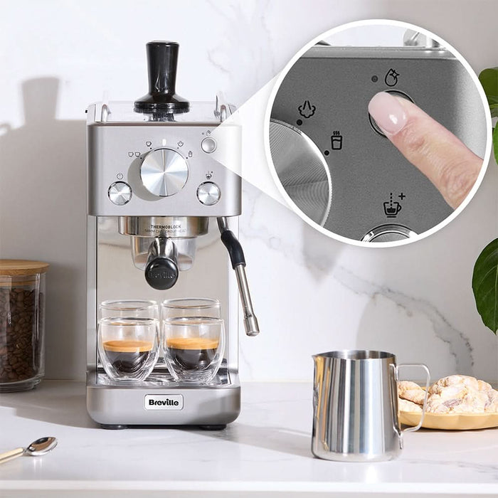 Espressor manual BREVILLE Barista Slimline VCF185X-01, 1.1l, 1415W, 15 bar, argintiu - WALTI WALTI