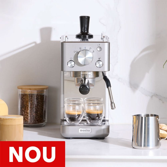 Espressor manual BREVILLE Barista Slimline VCF185X-01, 1.1l, 1415W, 15 bar, argintiu - WALTI WALTI