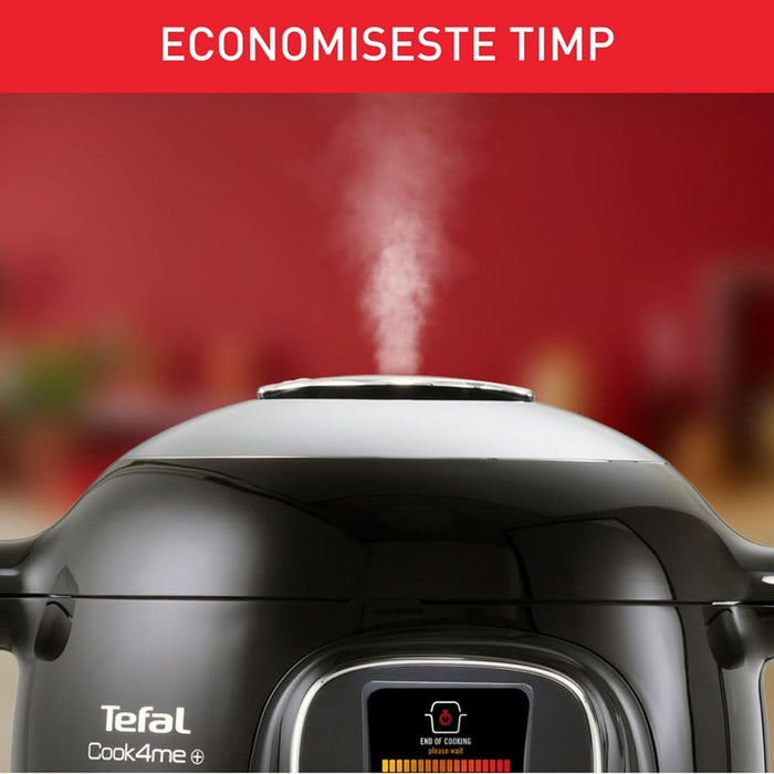 Multicooker TEFAL Cook4Me+ Connect CY855830, 6l, 1600W, 6 programe, negru-argintiu WALTI