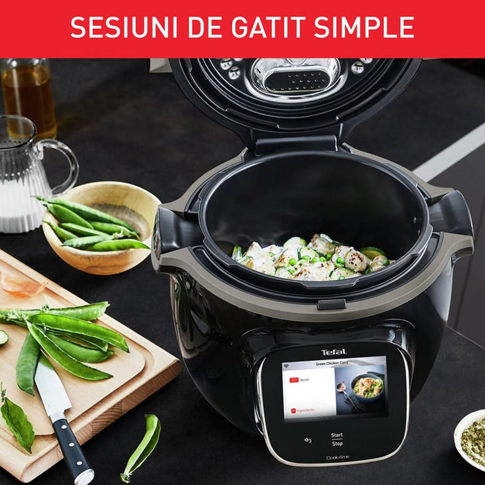 Multicooker TEFAL Cook4me Touch CY912831, 6l, 1600W, 13 programe, negru WALTI