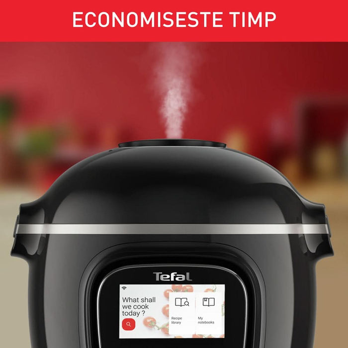 Multicooker TEFAL Cook4me Touch CY912831, 6l, 1600W, 13 programe, negru WALTI