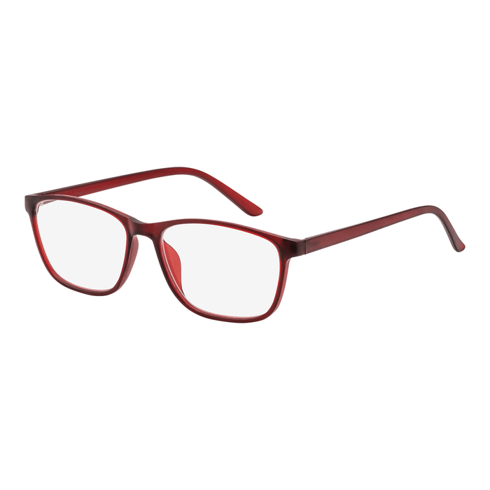 Visiomax Ochelari de citit cu ramă completă, roșu închis transparent dioptri +1,00, 1 buc WALTI