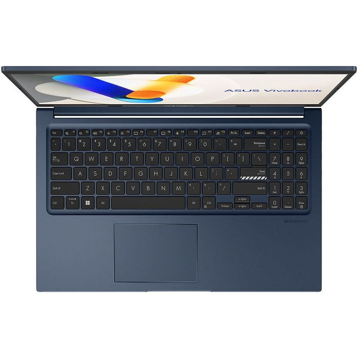 Laptop ASUS VivoBook 15 R1504MA-BQ673, Intel Core 7 350 pana la 4.8GHz, 15.6" Full HD, 8GB, SSD 512GB, Intel Graphics, Free Dos, Quiet Blue WALTI