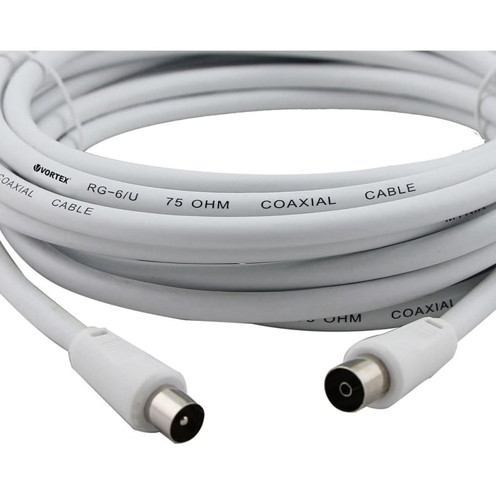 Cablu antena coaxial VORTEX VO2833, 3m, alb WALTI