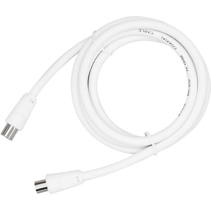 Cablu antena coaxial VORTEX VO2843, 3m, alb + Adaptor WALTI
