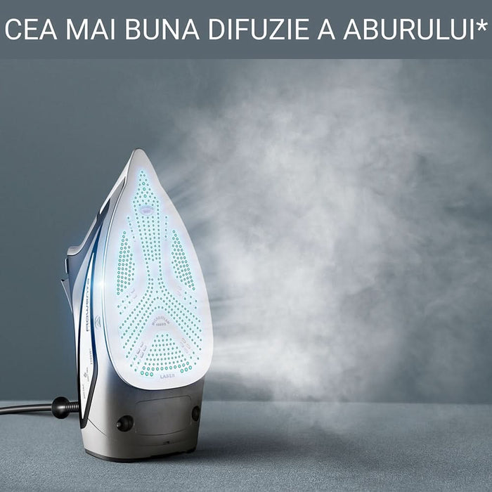 Fier de calcat ROWENTA Expertis DW7025D1, 2700W, 180g/min, 300ml, talpa Microsteam 400 Laser, negru WALTI