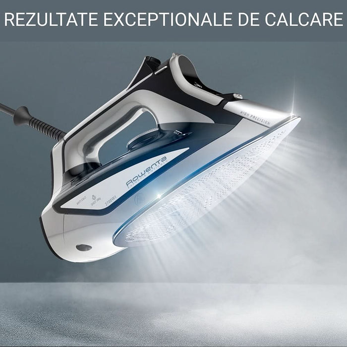 Fier de calcat ROWENTA Expertis DW7025D1, 2700W, 180g/min, 300ml, talpa Microsteam 400 Laser, negru WALTI