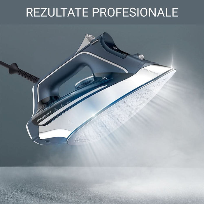 Fier de calcat ROWENTA Pro Master DW8221D1, 2800W, 200g/min, 310ml, talpa Microsteam 400 Laser, albastru inchis-argintiu WALTI
