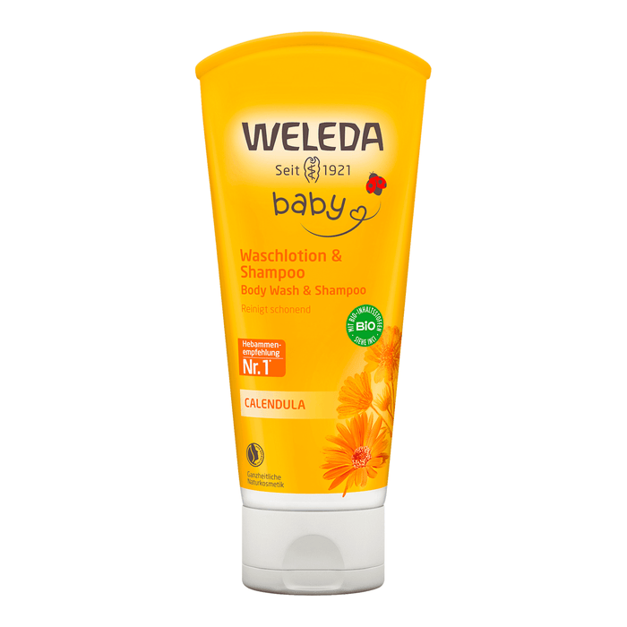 WELEDA baby Loțiune de spălare și șampon cu extract de gălbenele pentru bebeluși, 200 ml WALTI