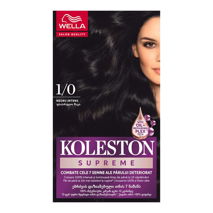 WELLA KOLESTON Vopsea permanentă 1/0 Negru intens, 135 g WALTI
