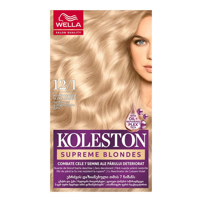 WELLA KOLESTON Vopsea permanentă 12/1 Blond cenușiu ultra luminos, 135 g WALTI