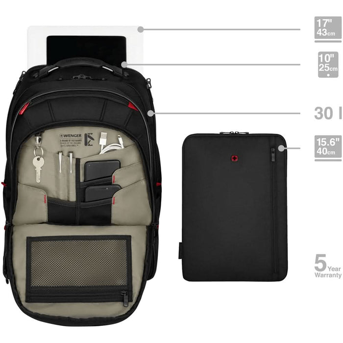 Rucsac laptop WENGER Carbon Pro, 15.6", negru WALTI