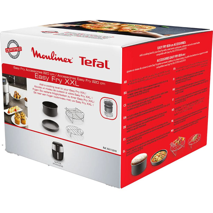 Set accesorii friteuza cu aer cald TEFAL XA112010, 4 buc, negru-argintiu WALTI
