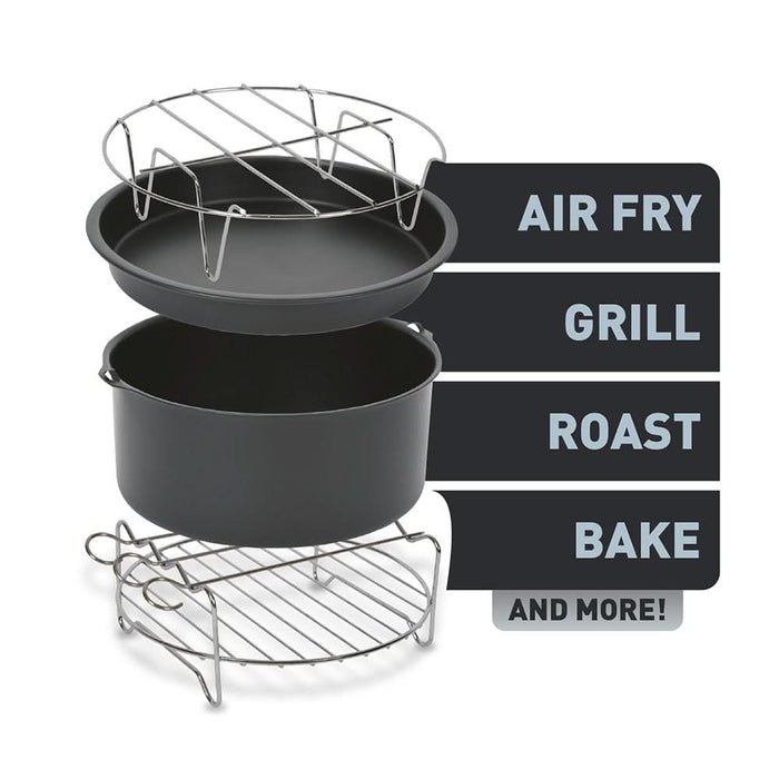 Set accesorii friteuza cu aer cald TEFAL XA112010, 4 buc, negru-argintiu WALTI
