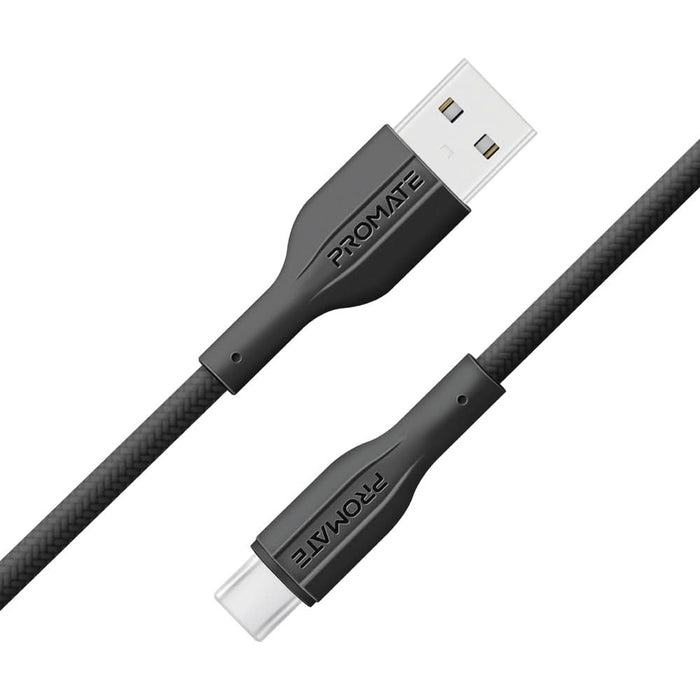 Cablu date PROMATE XCord-AC200, USB-A - USB-C, 2m, negru WALTI
