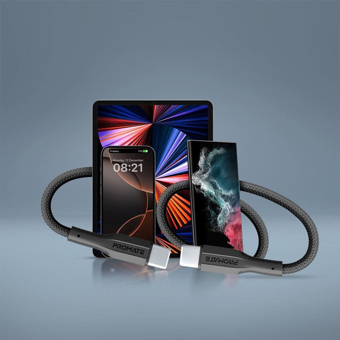 Cablu PROMATE XCord-CC200, USB-C - USB-C, 2m, negru WALTI