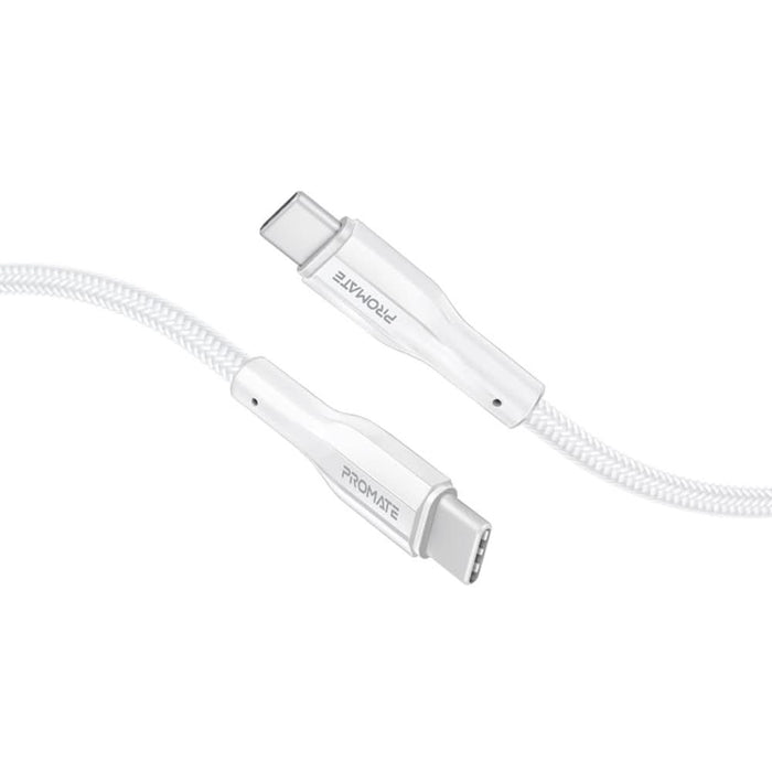 Cablu PROMATE XCord-CC200, USB-C - USB-C, 2m, alb WALTI