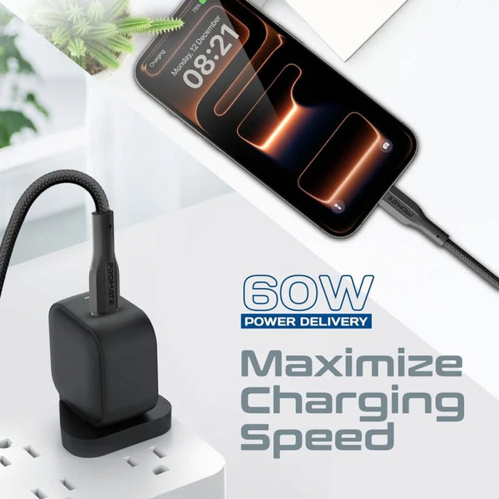 Cablu date PROMATE Xcord-CC300, USB-C - USB-C, 3m, negru WALTI