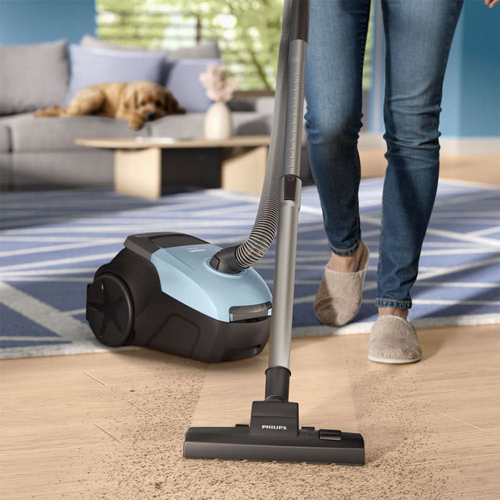 Aspirator cu sac PHILIPS Seria 2000 XD1142/10, 3l, 750W, 77dB, bleu-negru WALTI