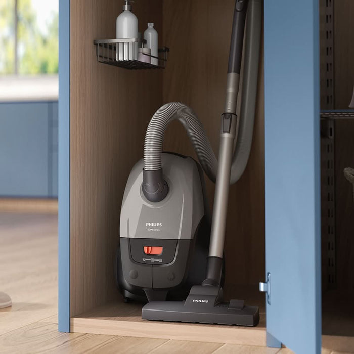 Aspirator cu sac PHILIPS Seria 2000 XD2152/12, 3l, 800W, 77dB, gri-negru WALTI