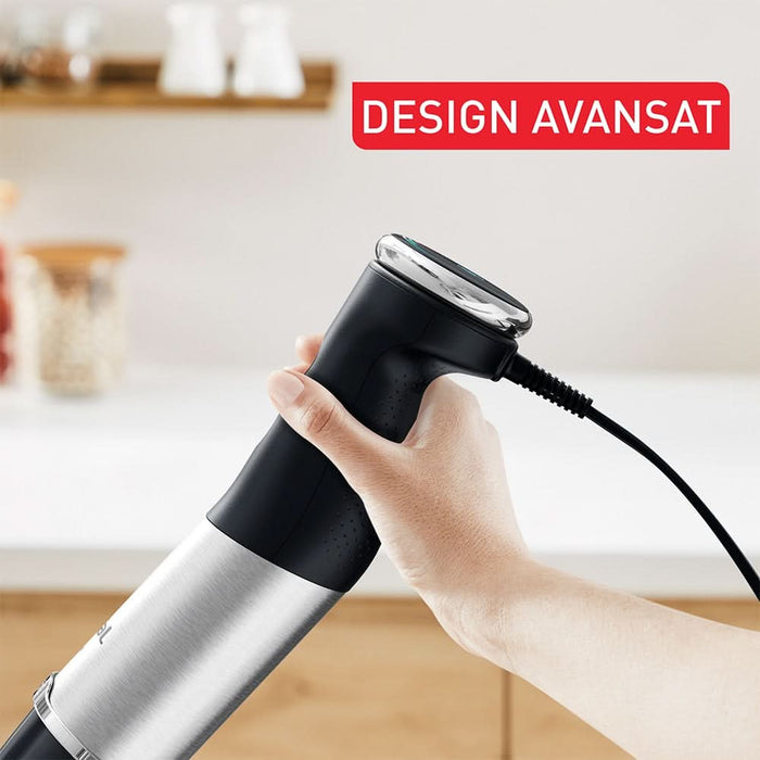 Mixer vertical TEFAL Quickchef+ HB671830, 0.8l, 1000W, 20 trepte viteza, negru-argintiu WALTI