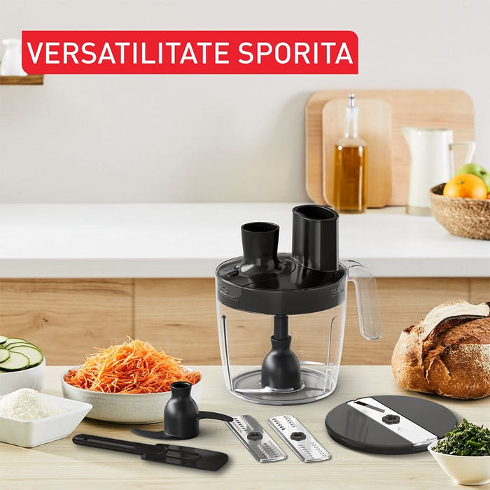 Mixer vertical TEFAL Quickchef+ HB67G830, 0.8l, 1000W, 20 trepte viteza, negru-argintiu WALTI
