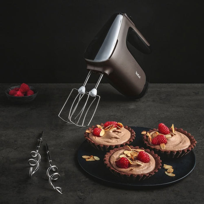 Mixer de mana TEFAL PowerMix Silence HT650E38, 600W, 5 trepte viteza, gri-negru WALTI