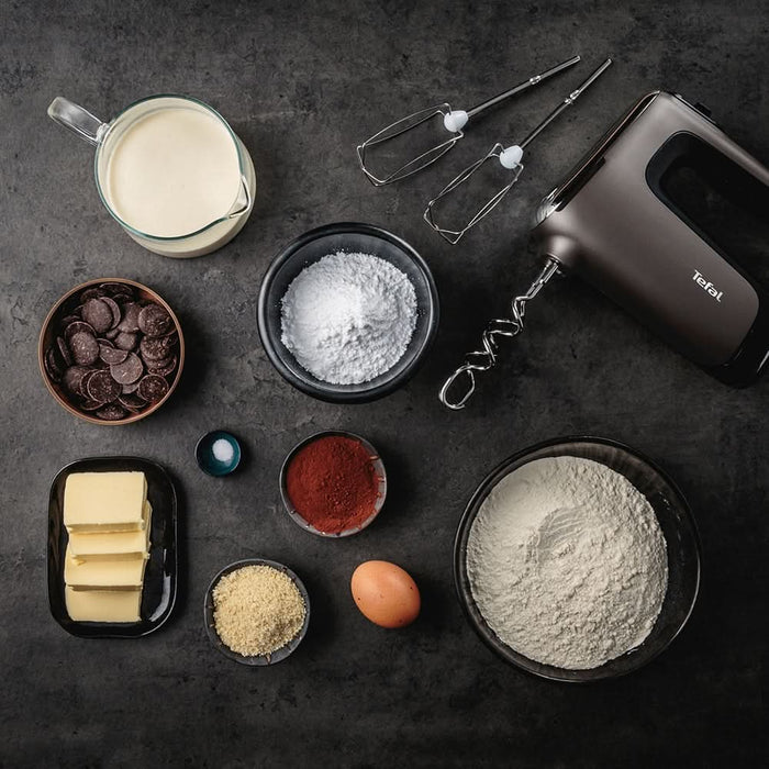 Mixer de mana TEFAL PowerMix Silence HT650E38, 600W, 5 trepte viteza, gri-negru WALTI