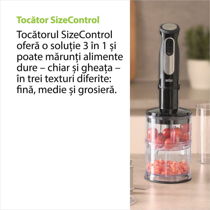 Mixer vertical BRAUN MultiQuick 5 Pro MQ55254M, 0.6l, 1000W, 25 trepte viteza, negru-argintiu WALTI
