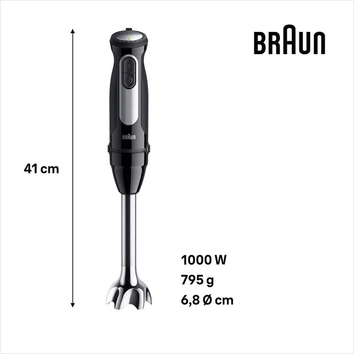 Mixer vertical BRAUN MultiQuick 5 Pro MQ55755M, 0.6l, 1000W, 25 trepte viteza, negru-argintiu WALTI