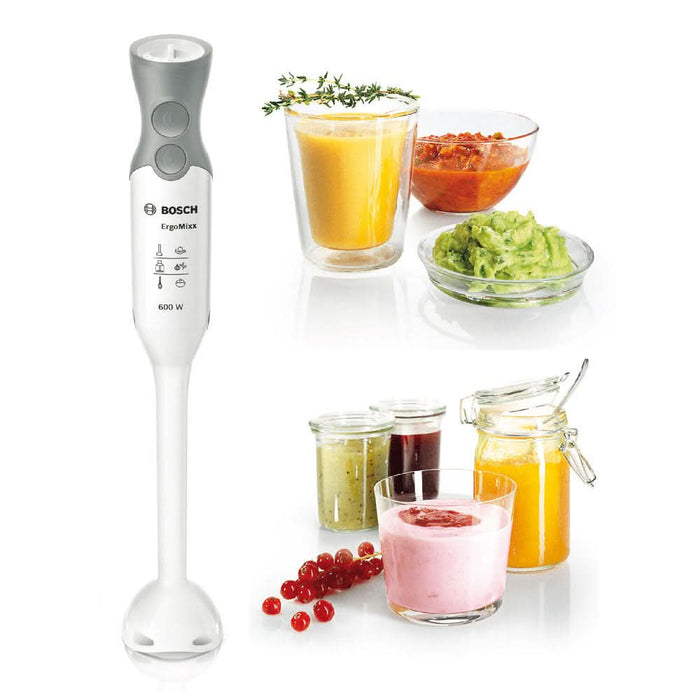 Mixer vertical BOSCH ErgoMixx MSM66050, 0.6l, 600W, 12 trepte viteza, alb-gri WALTI
