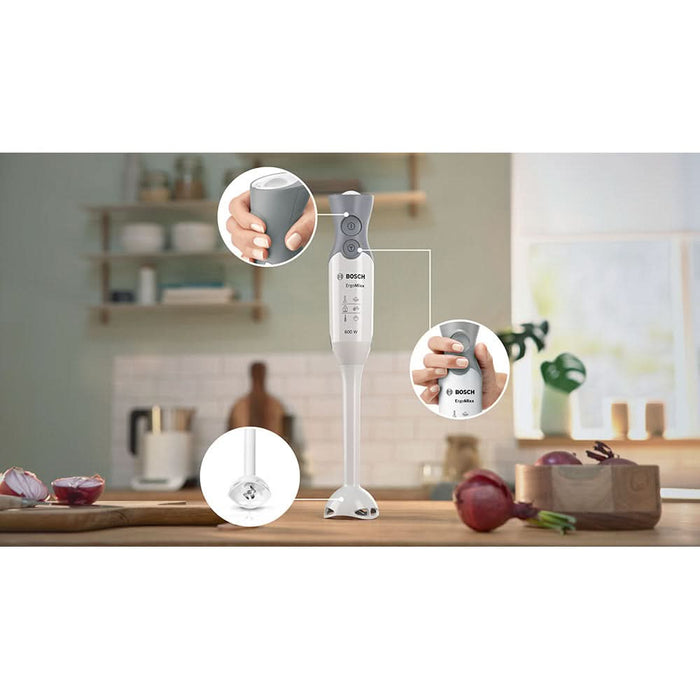Mixer vertical BOSCH ErgoMixx MSM66050, 0.6l, 600W, 12 trepte viteza, alb-gri WALTI