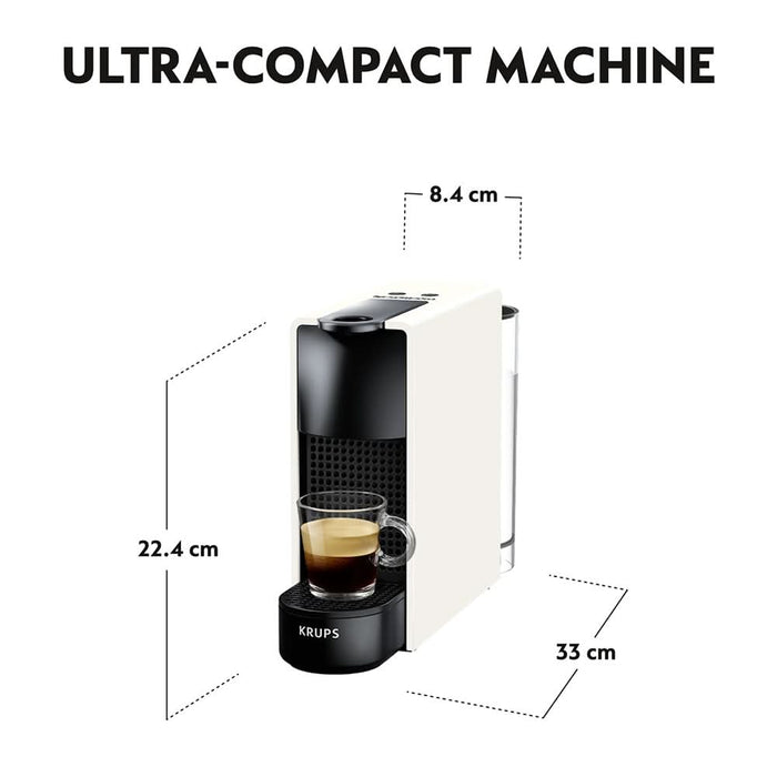 Pachet espressor capsule NESPRESSO Essenza Mini + Aparat spumare lapte Aeroccino XN111110, 0.6l, 1300W, 19 bar, alb-negru WALTI