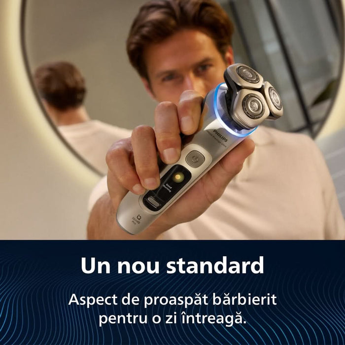 Aparat de ras PHILIPS i9000 Prestige Ultra XP9403/31, acumulator, autonomie 60 min, SkinIQ, auriu WALTI
