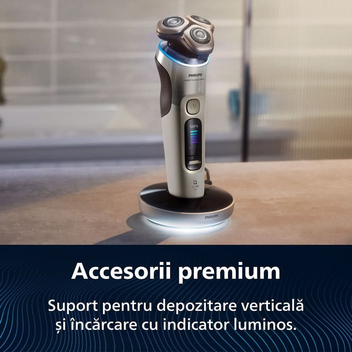 Aparat de ras PHILIPS i9000 Prestige Ultra XP9403/31, acumulator, autonomie 60 min, SkinIQ, auriu WALTI