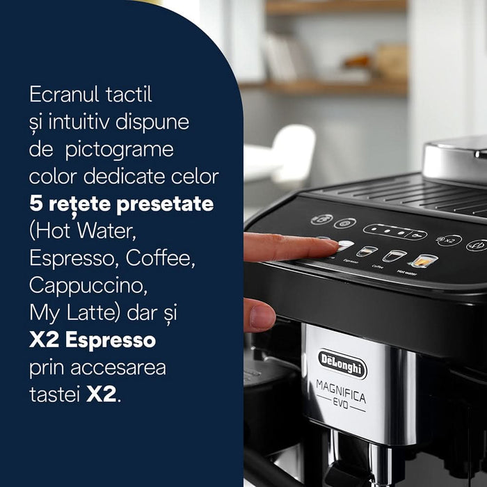 Espressor automat DELONGHI Magnifica Evo ECAM290.61.B, 1.8l, 1450W, 15 bar, negru WALTI