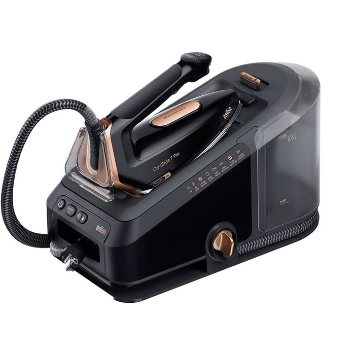 Statie de calcat BRAUN CareStyle 7 Pro IS7286, 2700W, 650g/min, 2l, talpa EloxalPlus, negru-auriu - WALTI WALTI