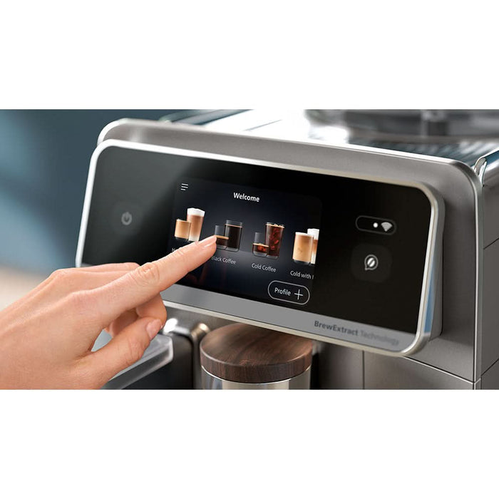 Espressor automat PHILIPS Cafe Aromis Seria 8000 EP8757/92, 1.9l, 1500W, 15 bar, argintiu inchis WALTI