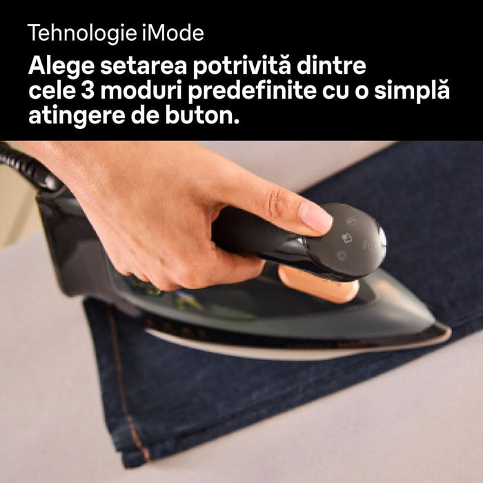 Fier de calcat BRAUN FreeStyle 7 FI7276BK, 2000W, 250g/min, 350ml, talpa EloxalPlus, negru WALTI