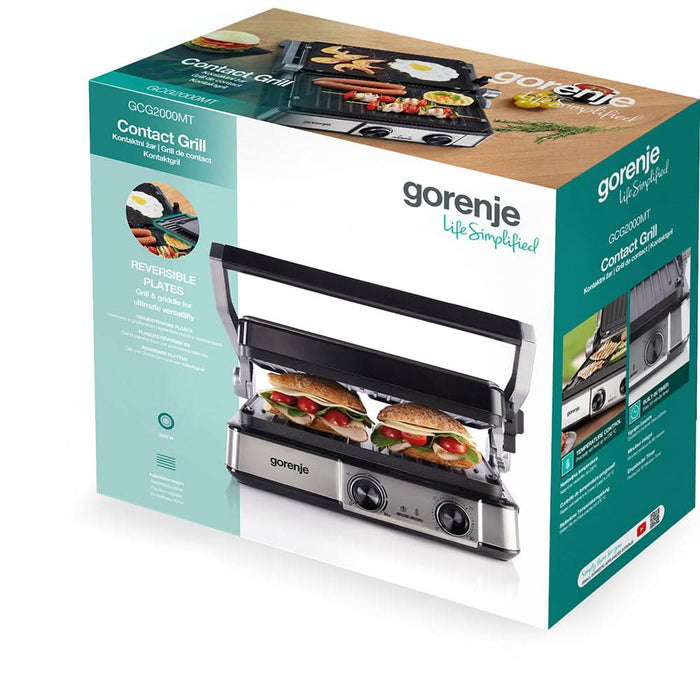 Gratar electric GORENJE GCG2000MT, 2000W, argintiu-negru WALTI
