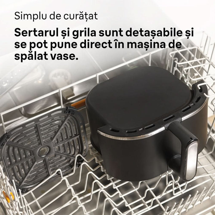 Friteuza cu aer cald BRAUN MultiFry 5 HF5075, 6l, 1.6kg, 2400W, negru-argintiu WALTI