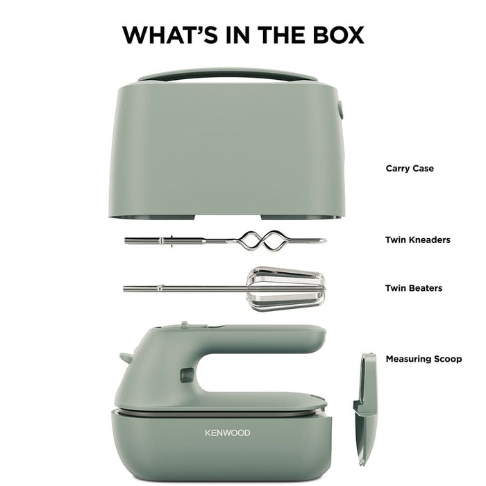 Mixer de mana KENWOOD QuickMix Go HMP40.000GR, 350W, 5 trepte viteza, verde WALTI