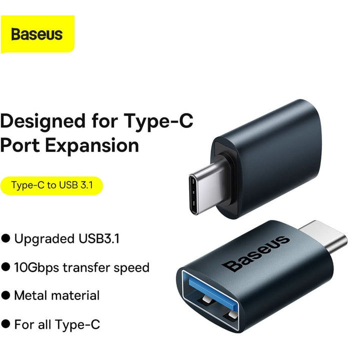Adaptor USB-C - USB-A 3.1 Gen 1 BASEUS Mini OTG, negru WALTI