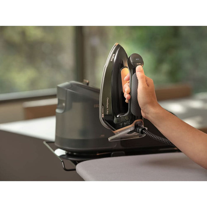 Statie de calcat BRAUN CareStyle 7 Pro IS7286, 2700W, 650g/min, 2l, talpa EloxalPlus, negru-auriu - WALTI WALTI