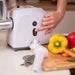 Masina de tocat carne MYRIA MY4075, 0.5kg/min, 1200W, accesoriu carnati/suc de rosii/kebbe, alb-gri - WALTI WALTI