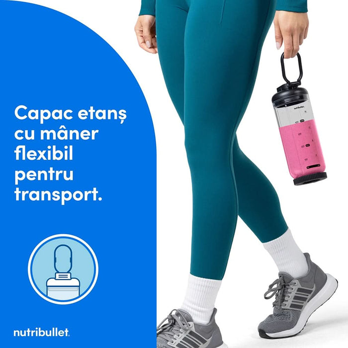 Blender portabil NUTRIBULLET Flex NBP013GM, 0.59l, 1 treapta viteza, USB-C, gri - WALTI WALTI