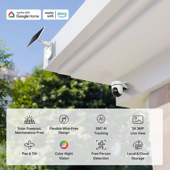 Kit camera IP Wireless exterior TP-LINK Tapo C610, 3MP, 1296p, IP65, IR, Night Vision, alb WALTI