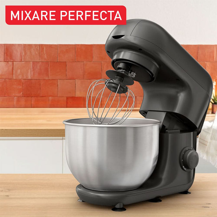 Robot de bucatarie TEFAL Bake Essential QB161H38, vas 4.8l, 800W, 6 trepte viteza, negru WALTI